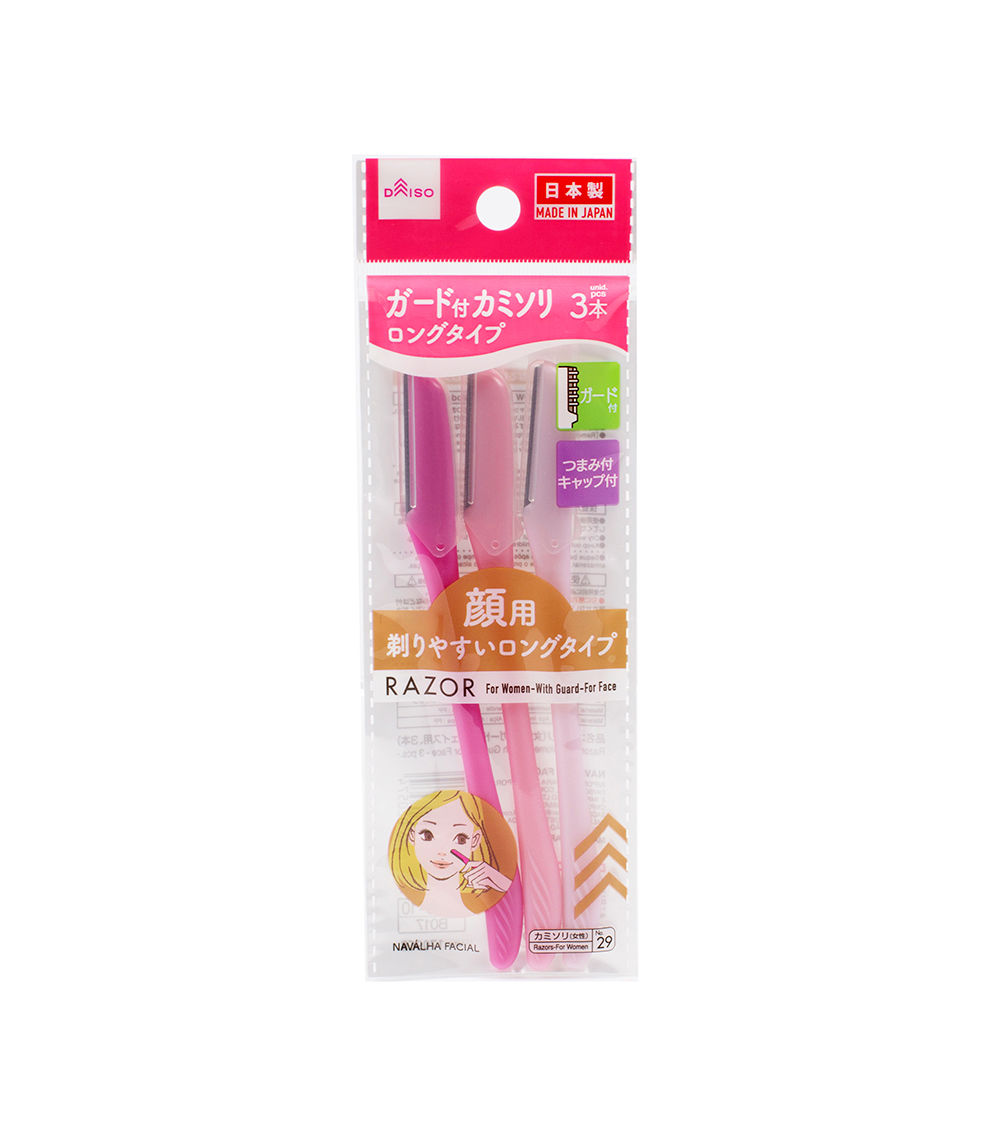 Women's Razor with Guard for Face (3-Pack)