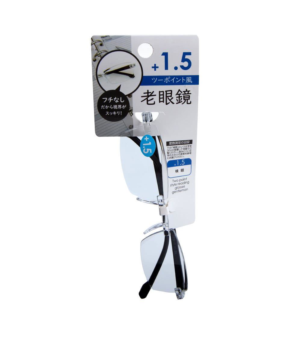 Men 1.5+ Two-Point Style Reading Glasses, Assorted (1 pc)