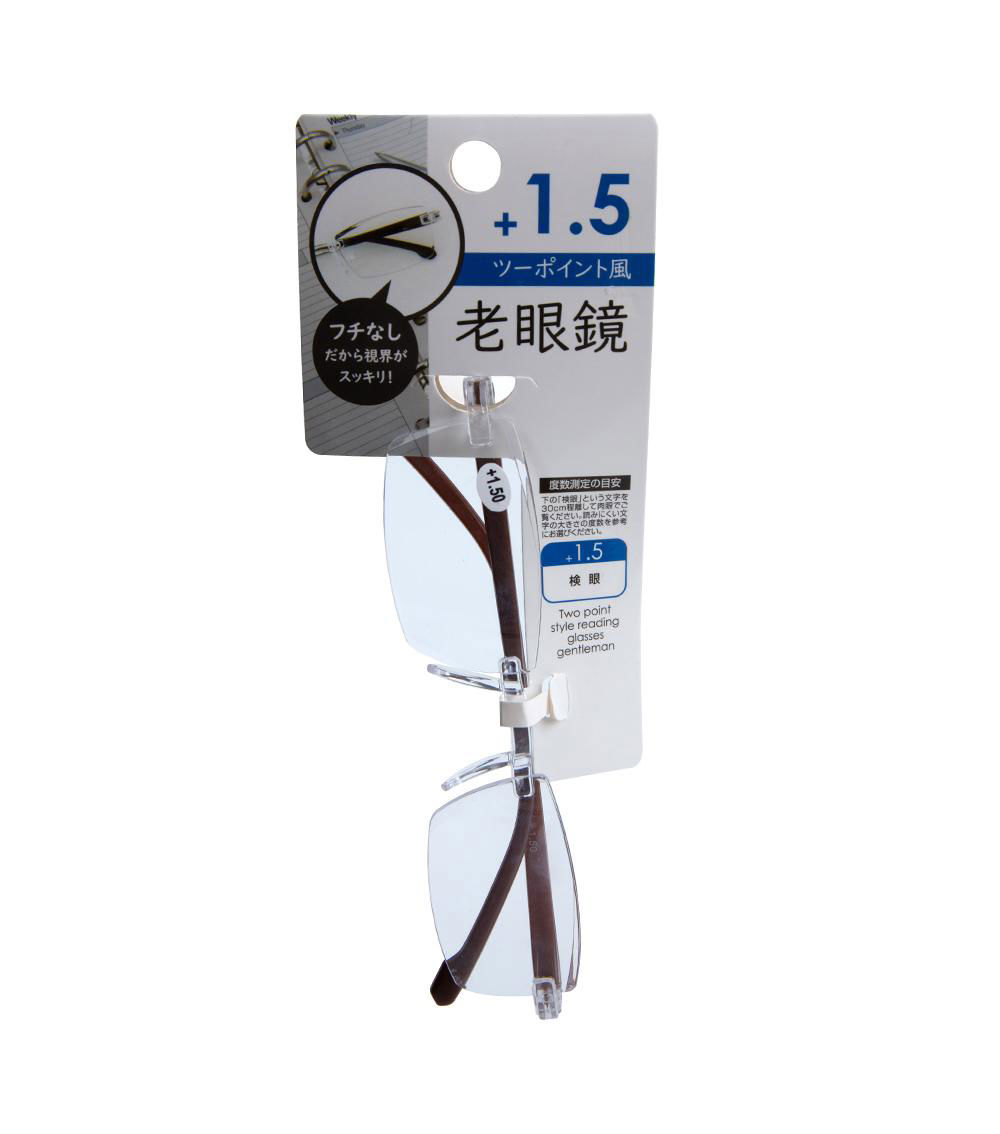 Men 1.5+ Two-Point Style Reading Glasses, Assorted (1 pc)