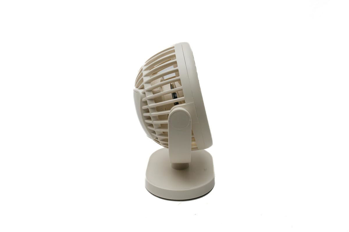 Rechargeable Desk Mini Electric Fan, Ivory