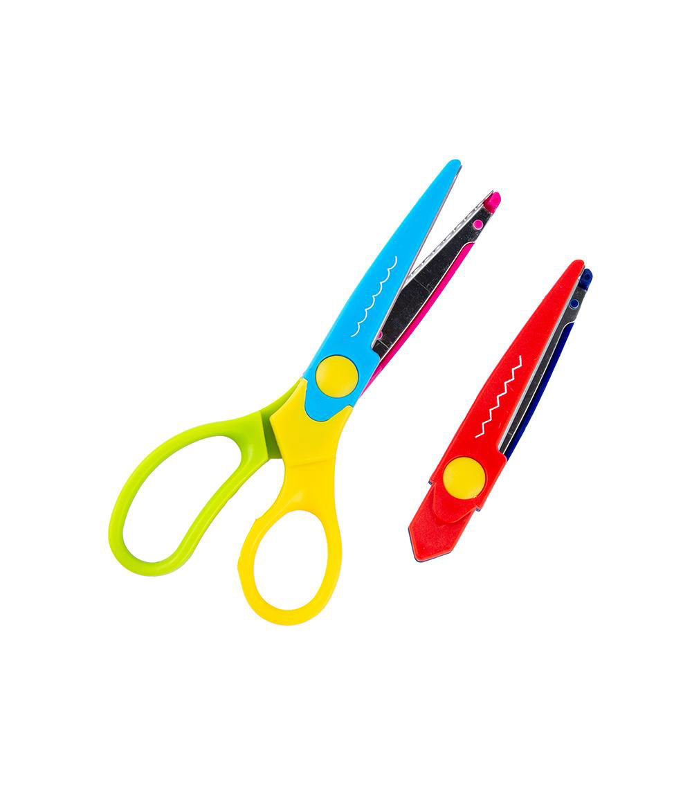 2-Types Craft Scissors, Multicolor