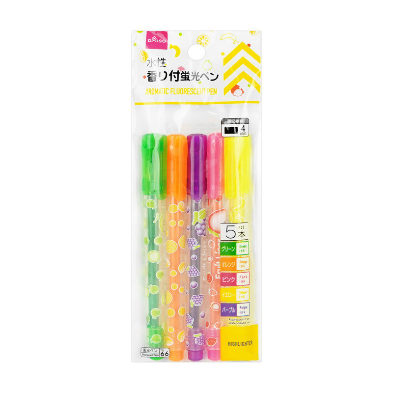Water-based Ink 5-Piece Aromatic Fluorescent Pen