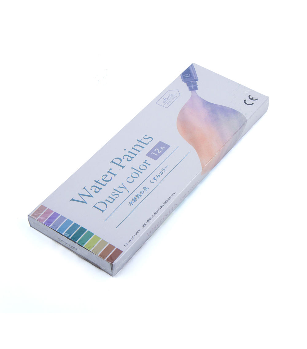 12-Color Watercolor Paint Set – Dusty Tones
