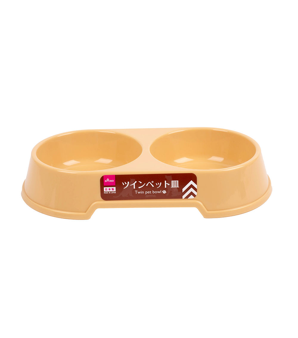 Double Pet Feeding Bowl for Dogs and Cats, Assorted (1Pc)