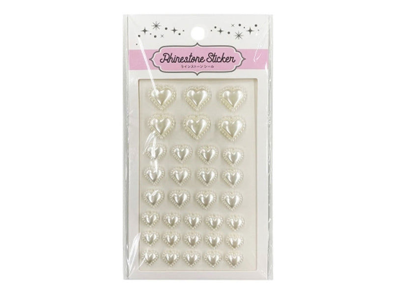Rhinestone Seal Design – Pearl Heart White LSS-127