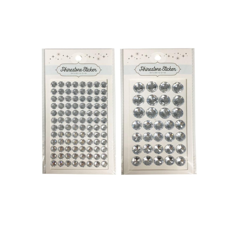 Rhinestone Seal Sticker, Silver - Assorted (1 pc) Size LL