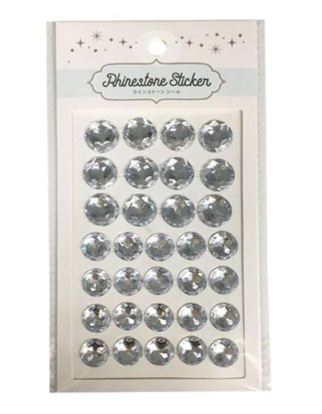 Rhinestone Seal Sticker, Silver - Assorted (1 pc) Size LL