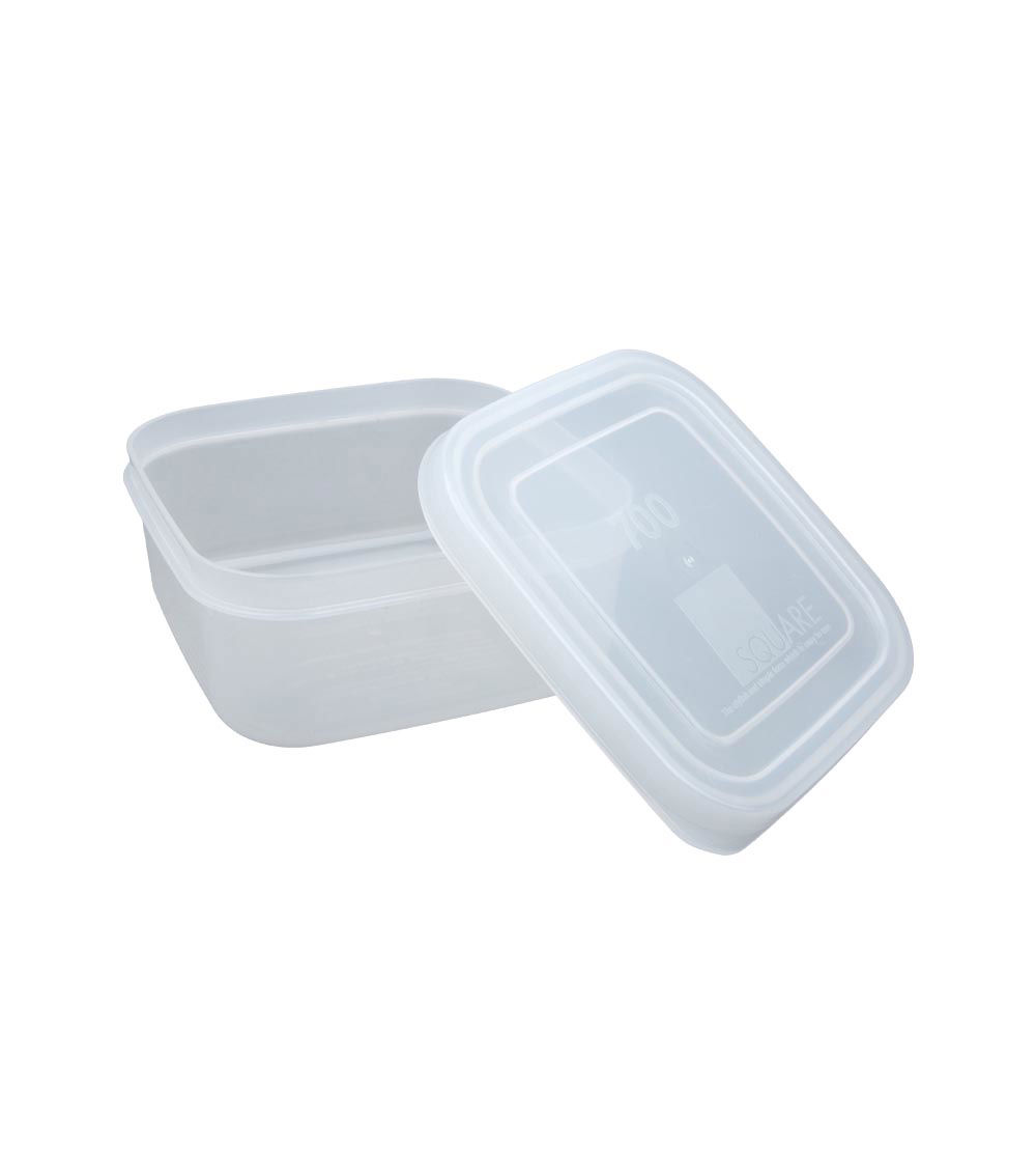 Plastic Square Container, White (1 pc) - 700ml