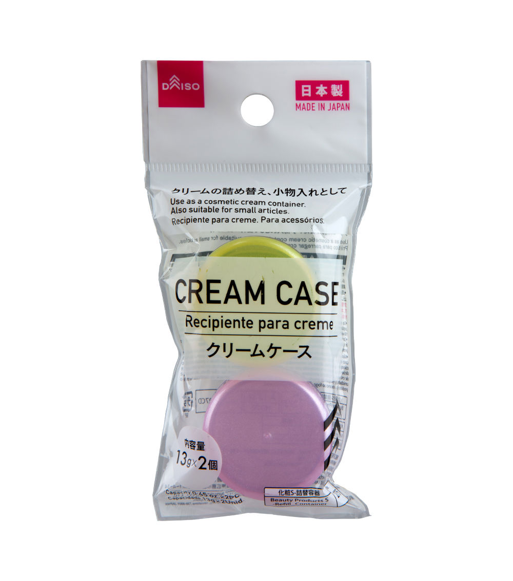 Cream Case Set of 2 Pieces - Pink & Yellow