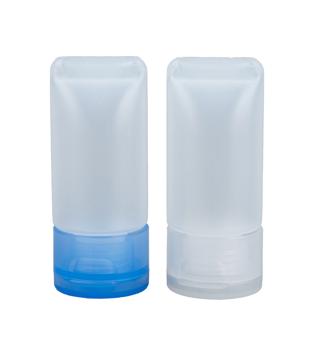 Push Button Type Tube Bottle, Pin & Blue (2 Pcs - 220 ml )