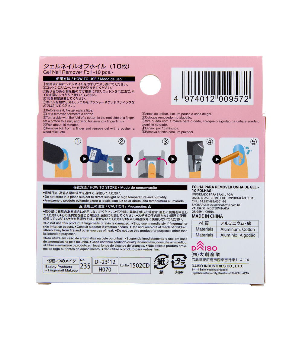 Gel Nail Removal Foil – Sliver (10 Sheets)