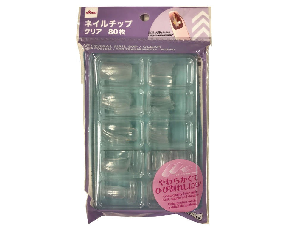 80-Piece Artificial Nail, Clear