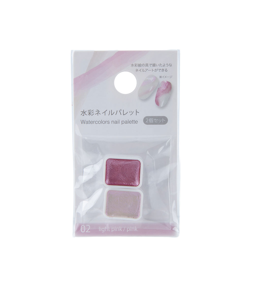 Watercolors Nail Palette Set, Pink (2 pcs)