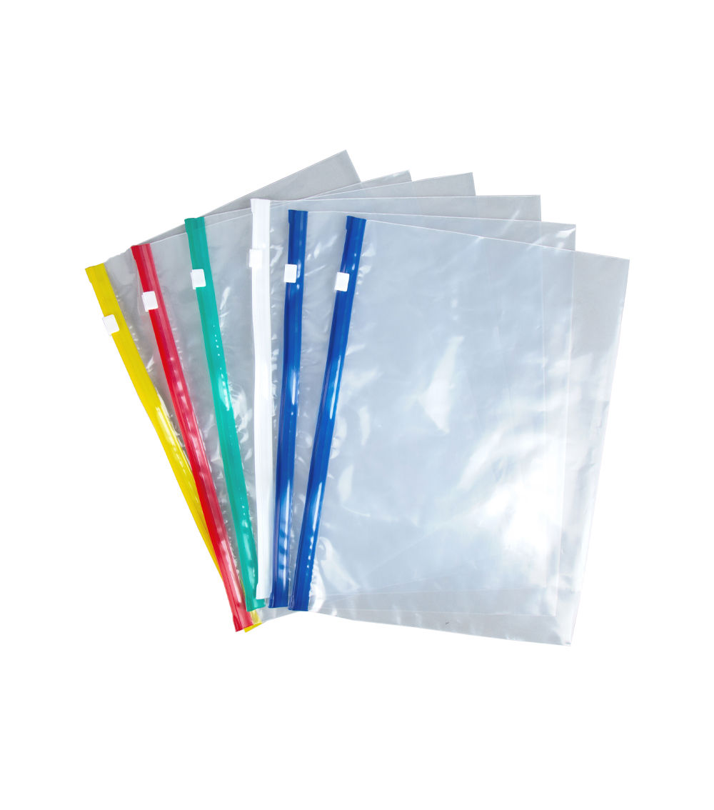 Heavyweight A4 Packs with Slider, Clear (6 pcs)