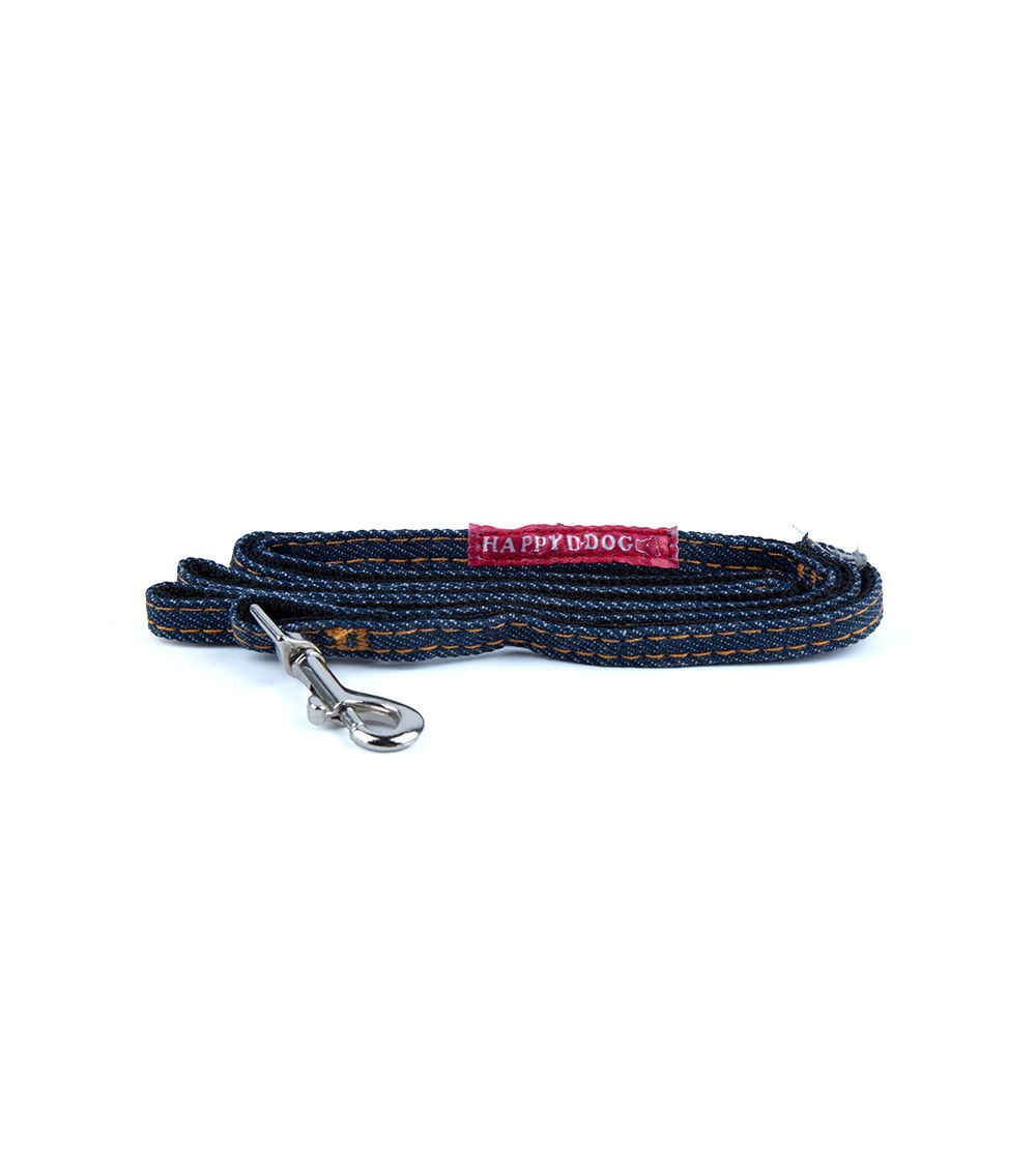 Small Dog Leash Denim Blue – Durable Pet Walking Lead
