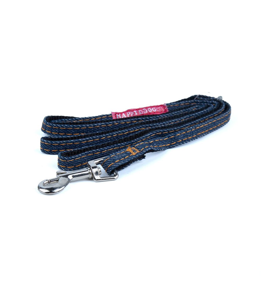 Small Dog Leash Denim Blue – Durable Pet Walking Lead