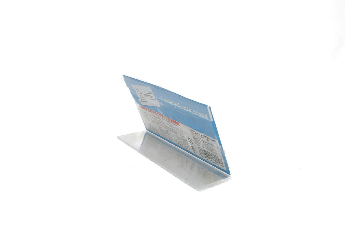 L-Shaped Card Stand, Clear (11x6 cm)