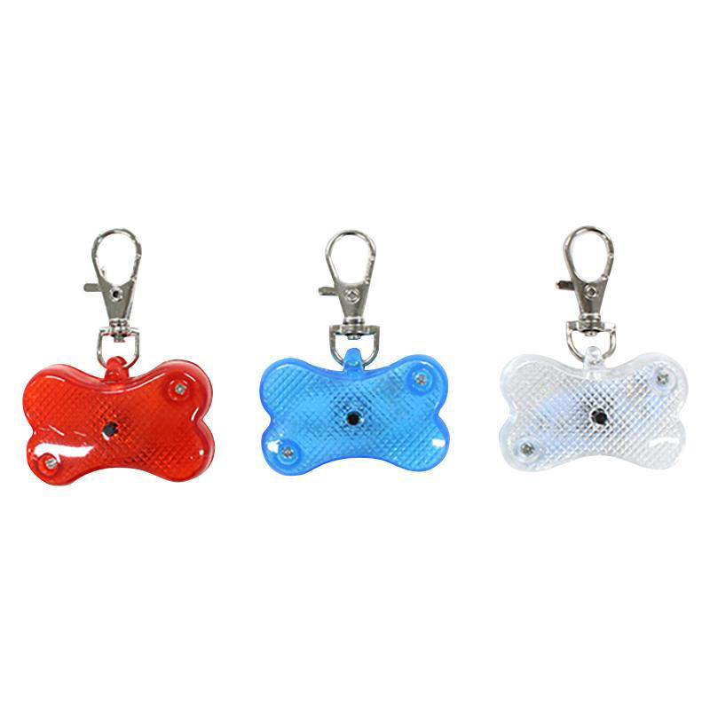 Bone-Shaped Pet Safety Light for Collar, Assorted (1Pc)