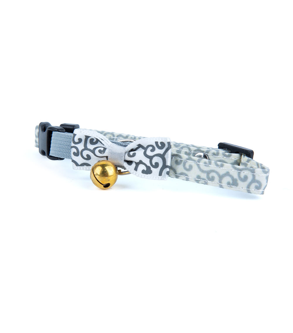 Adjustable Cat Collar with Bell, Assorted (1Pc)