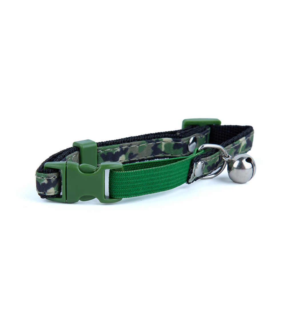 Cat Collar with Bell - Camouflage Pattern, Assorted (1Pc)