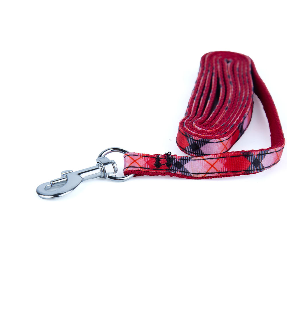 Plaid Pattern Dog Lead for Small Dogs, Assorted (1Pc)