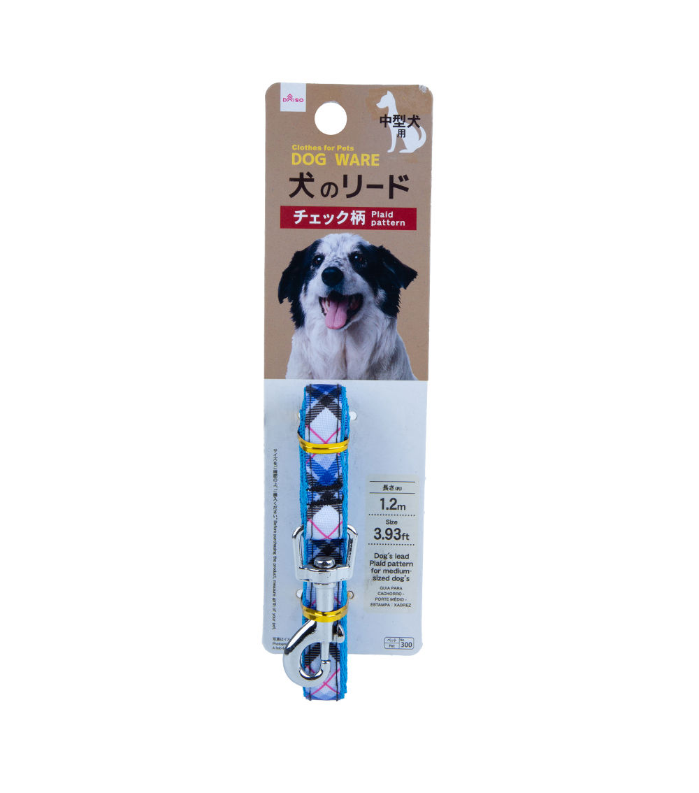 Plaid Pattern Dog Lead for Medium Dogs, Assorted (1Pc)