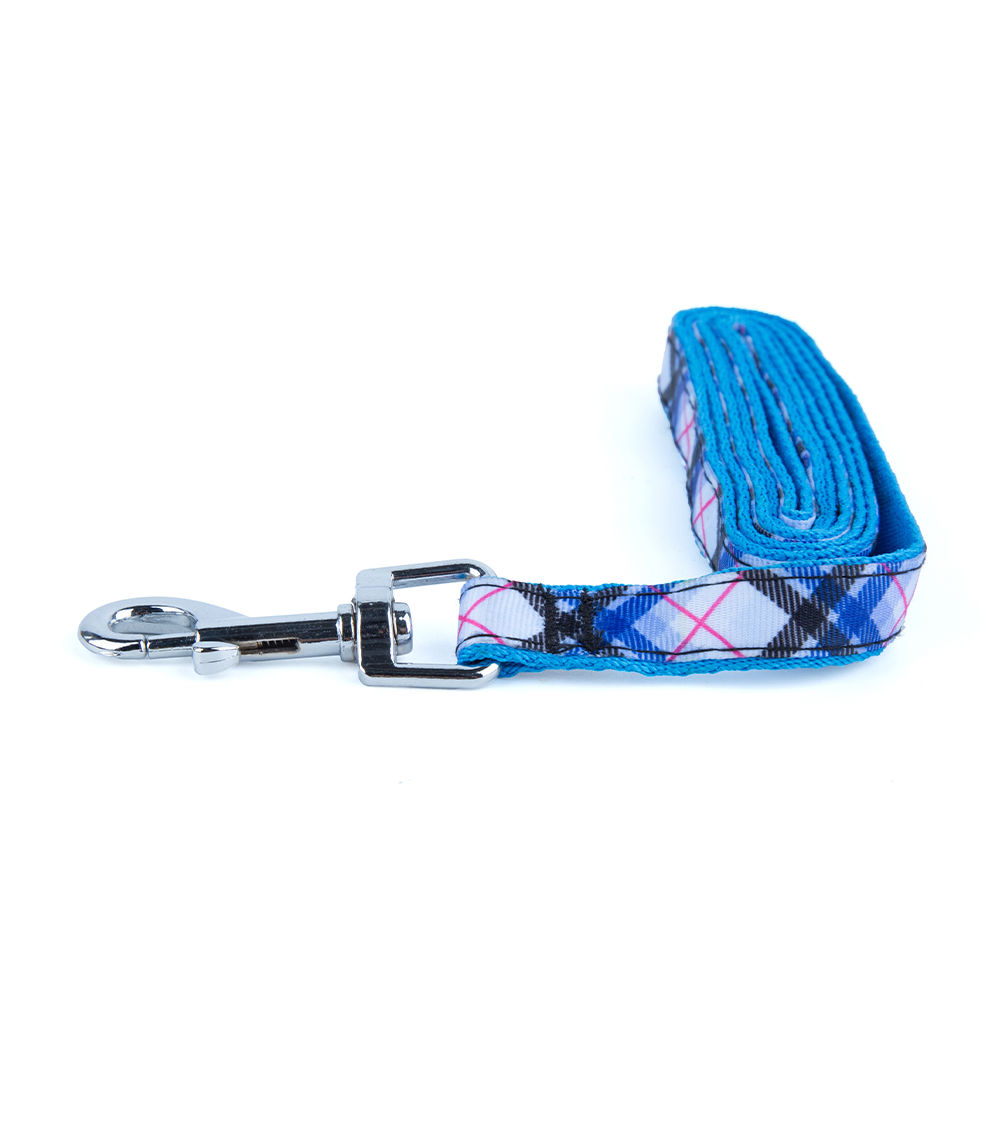 Plaid Pattern Dog Lead for Medium Dogs, Assorted (1Pc)