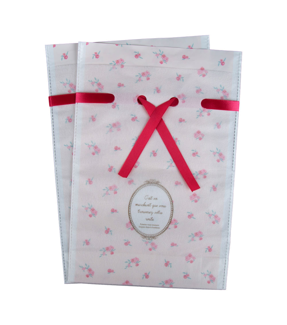 Drawstring Bags with Bottom Gusset Set of 2, Assorted (1 pc)