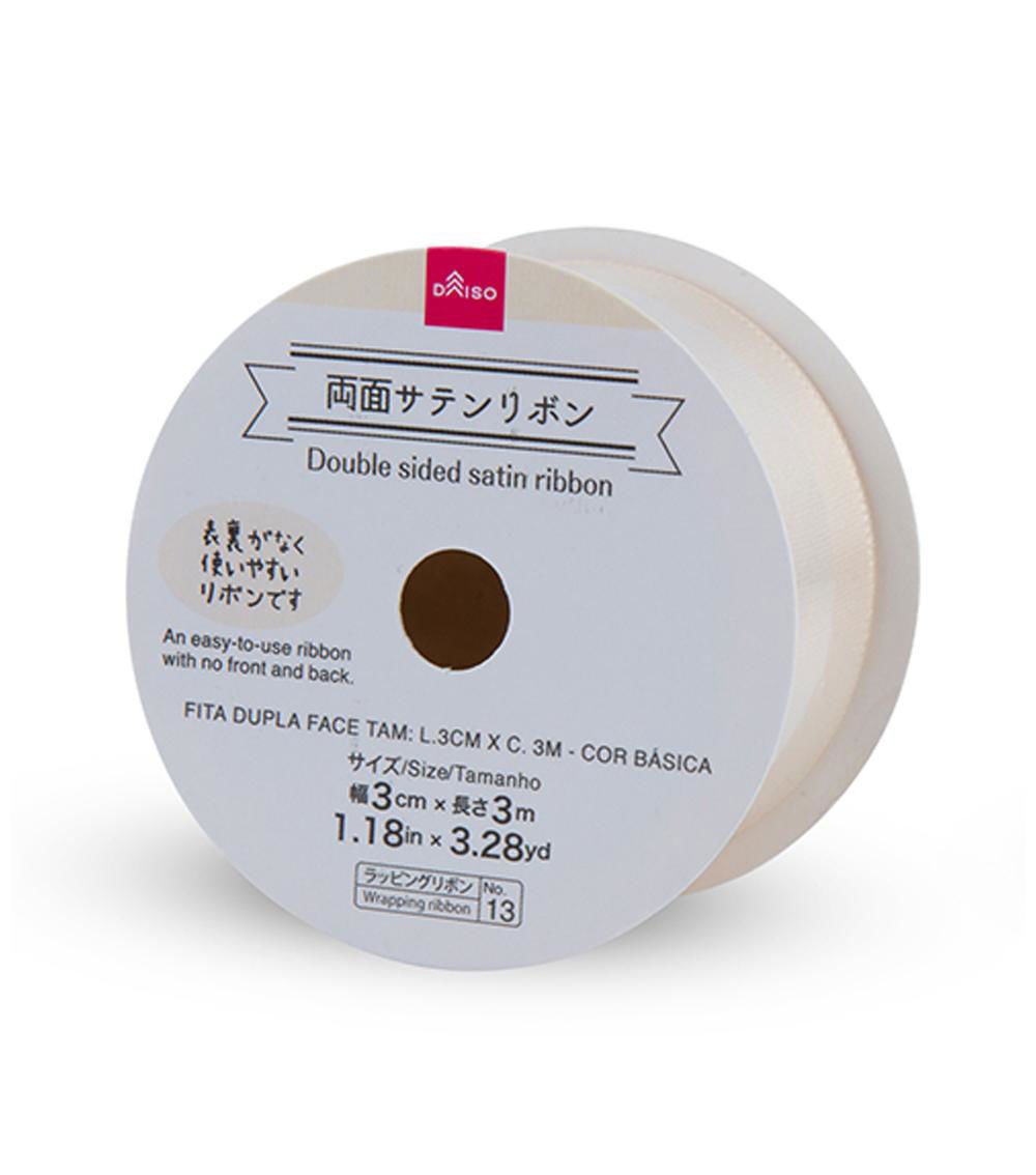 Double-Sided Satin Ribbon, Assorted (1 pc) - 3cm x 3 m