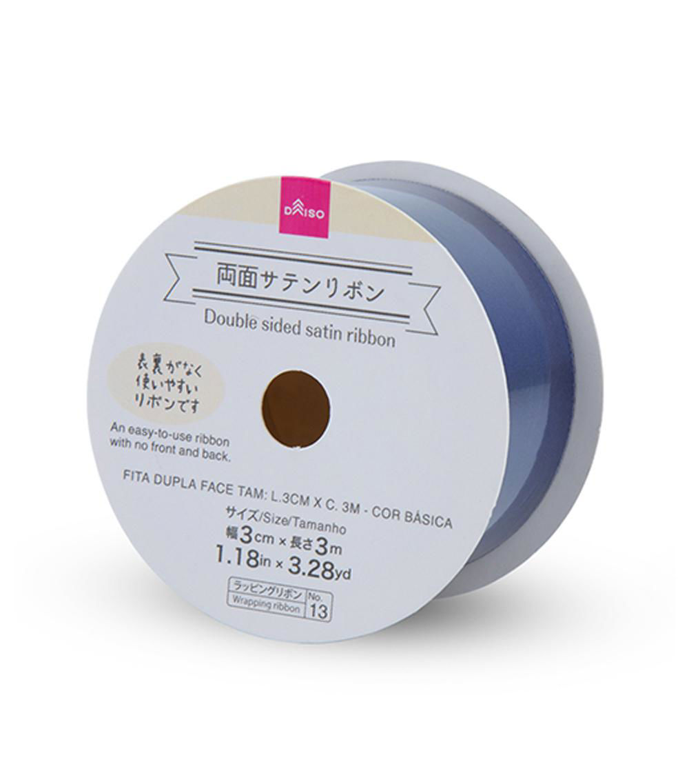 Double-Sided Satin Ribbon, Assorted (1 pc) - 3cm x 3 m