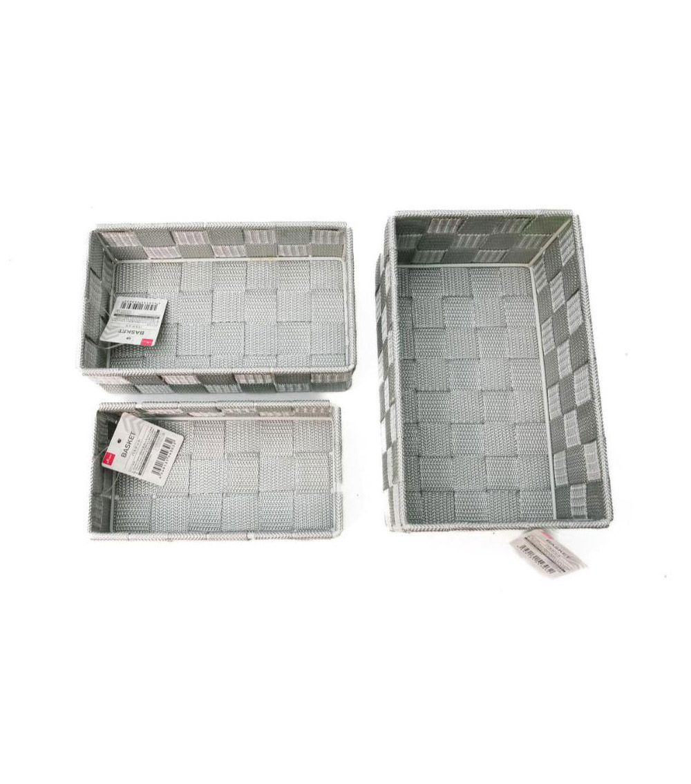 Rectangular Storage Basket – Woven Design (1pc)