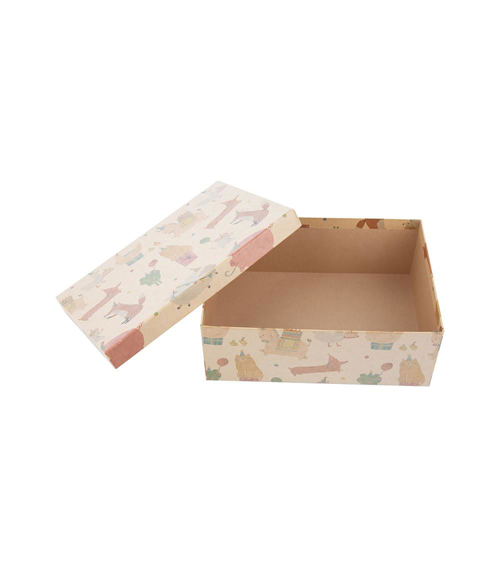 Rectangular Paper Box, Beige