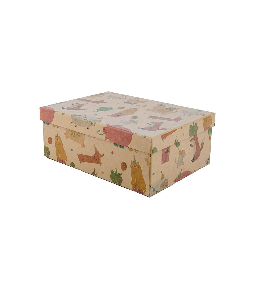 Rectangular Paper Box, Beige