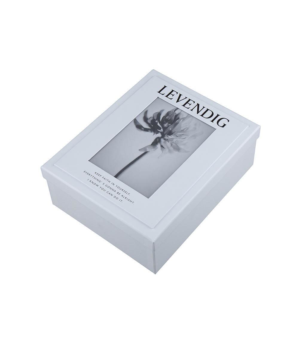 Paper Box with Photo Frame, White (1 pc)