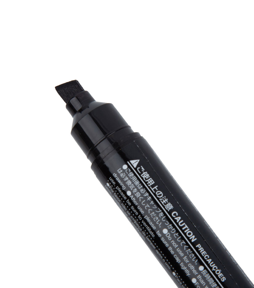 3-Piece Oil-Based Twin Tip Marker Set - Black