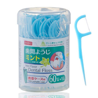 60-Piece Mint-Flavored Dental Floss Picks