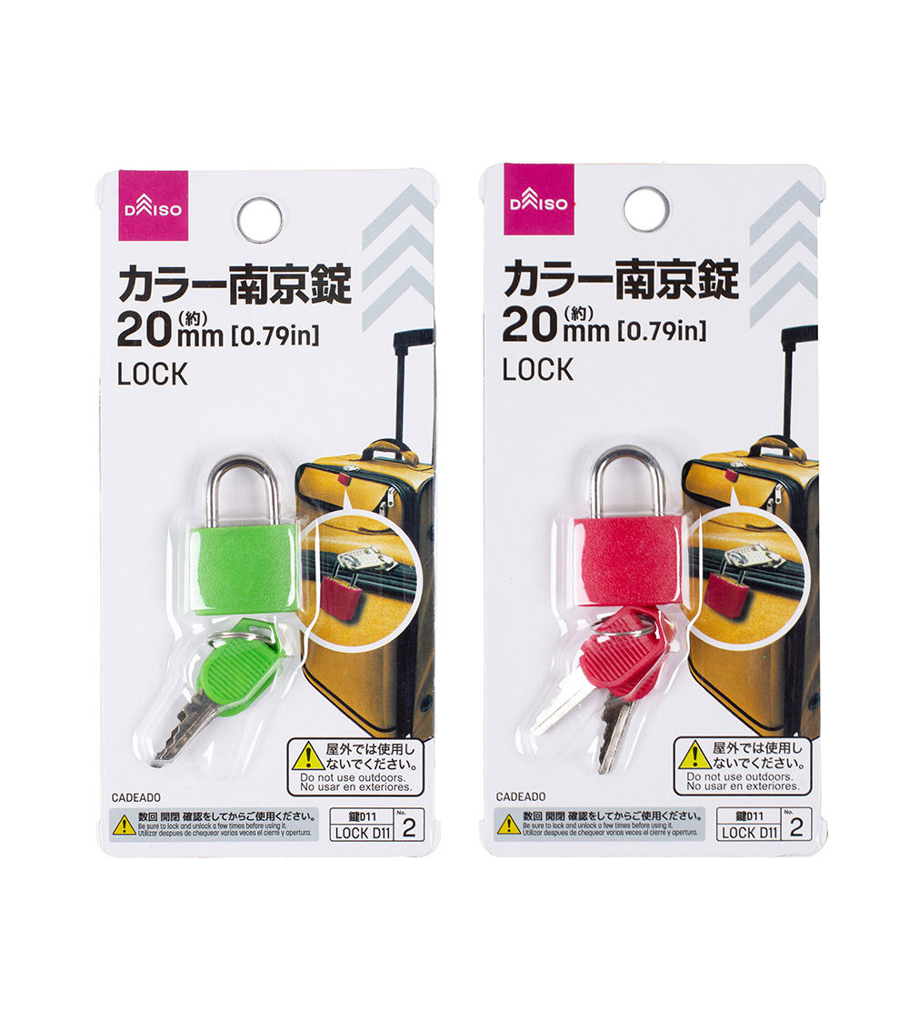 20mm Color Padlock with Keys, Assorted (1 Pc)