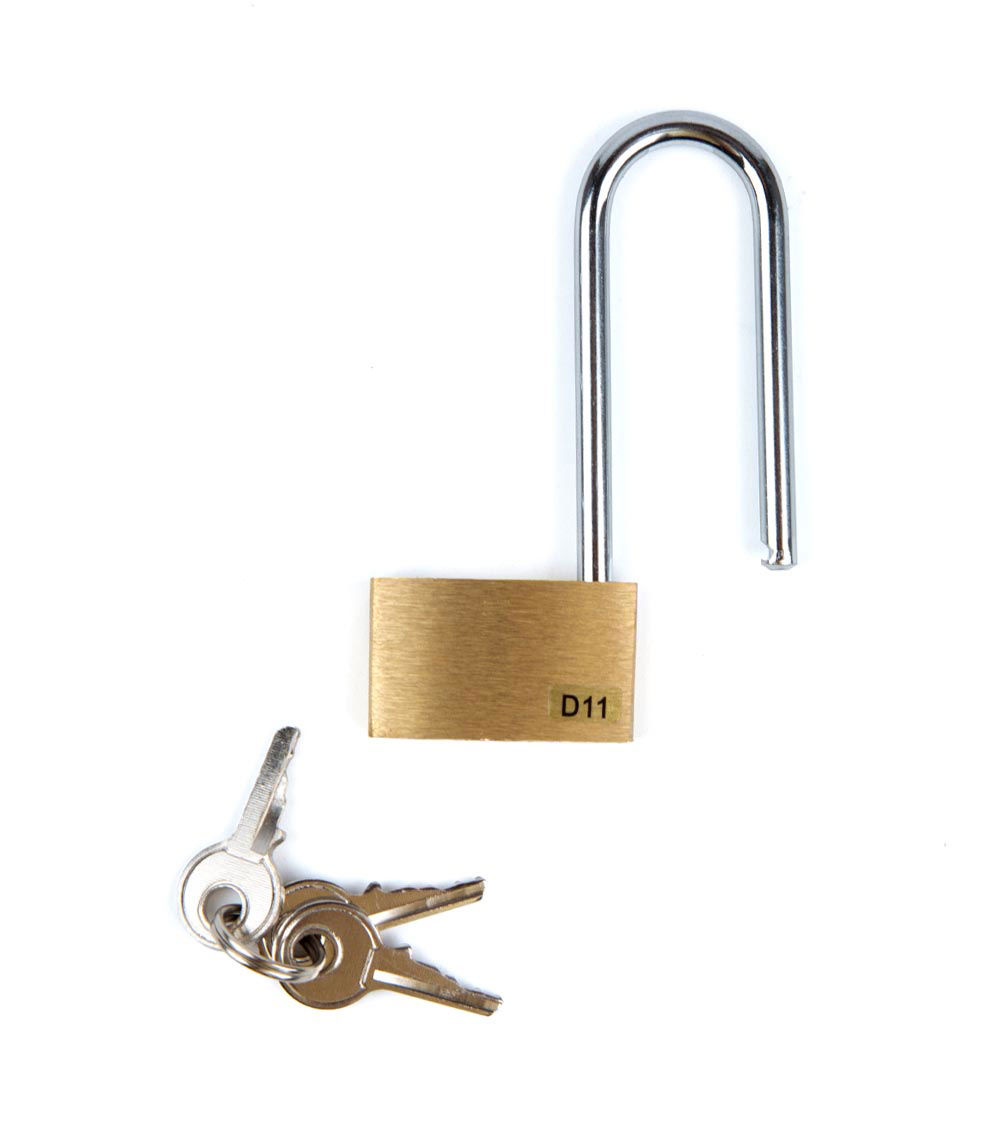 Hanging Long Type Padlock, Gold (1 pc) - 3cm