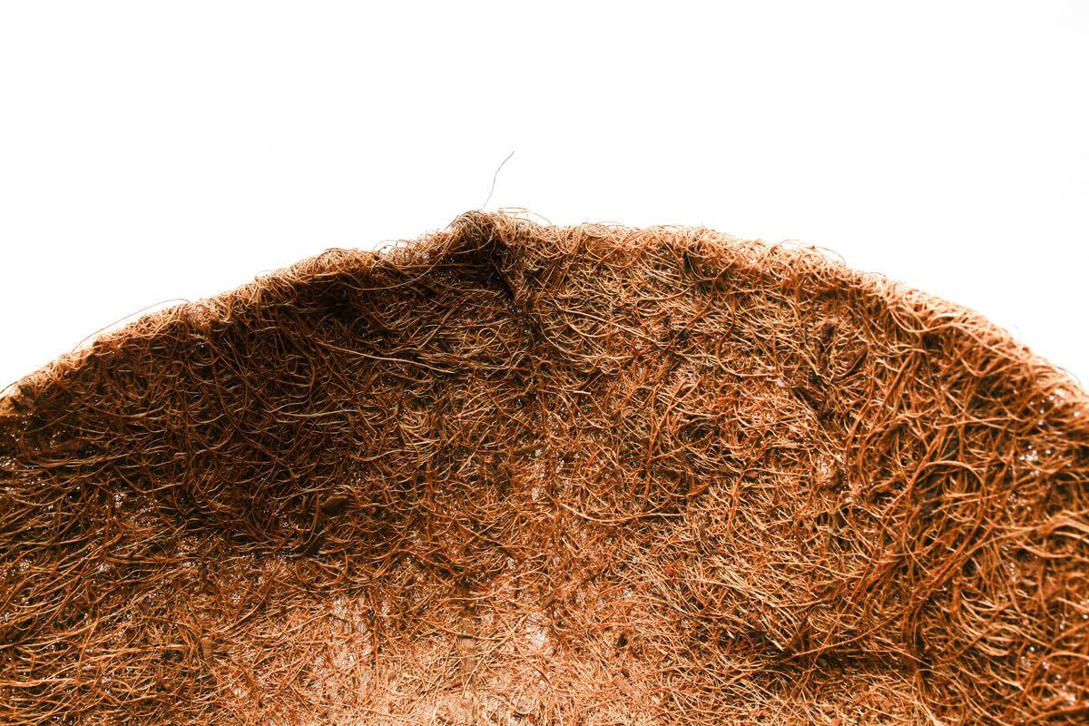 Palm Mat-For Hanging Baskets, Brown