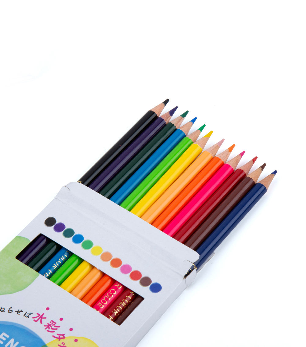 12-Color Watercolor Pencil Set – Multicolor