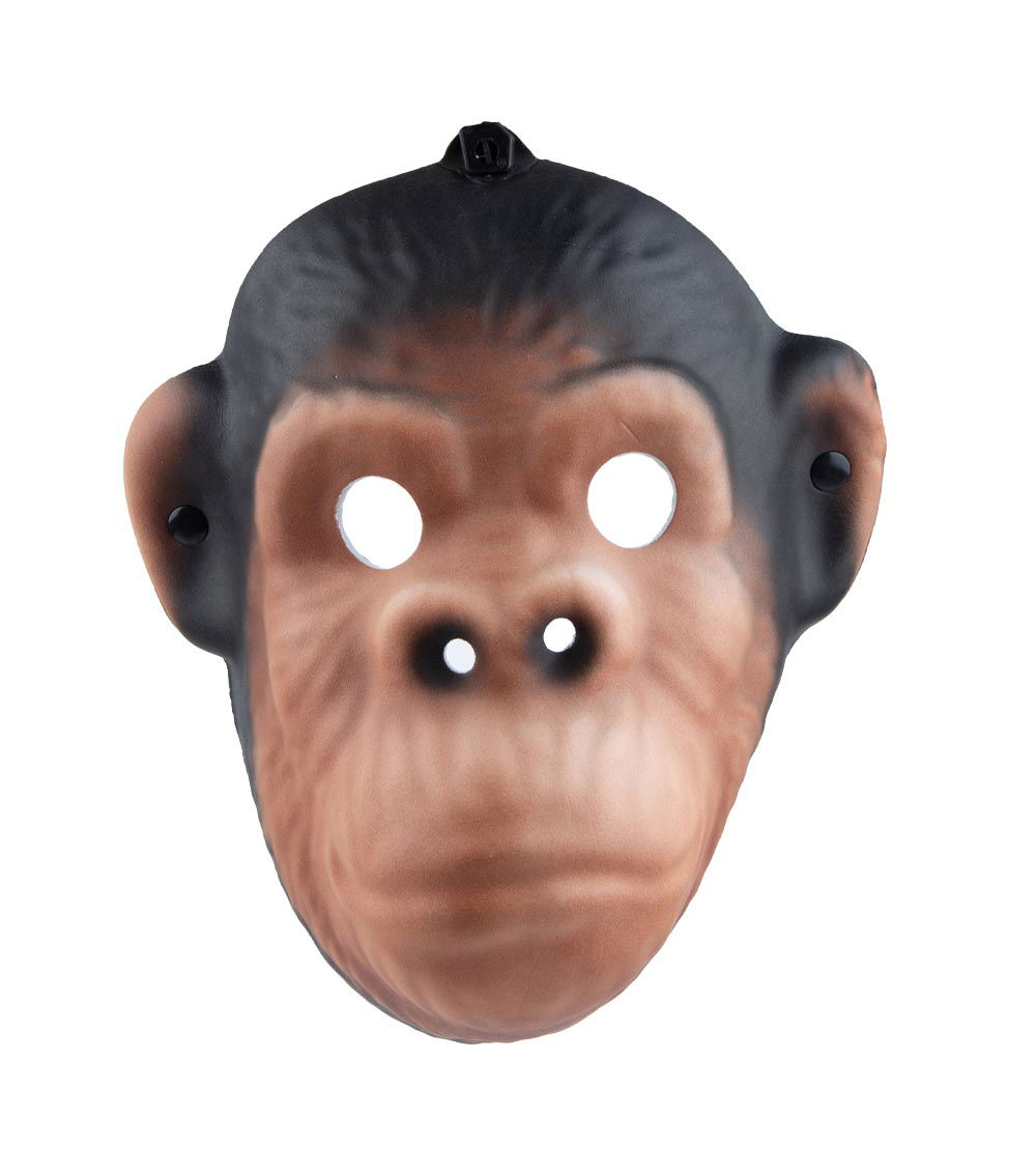 Chimpanzee Mask, Brown & Black (1 pc)
