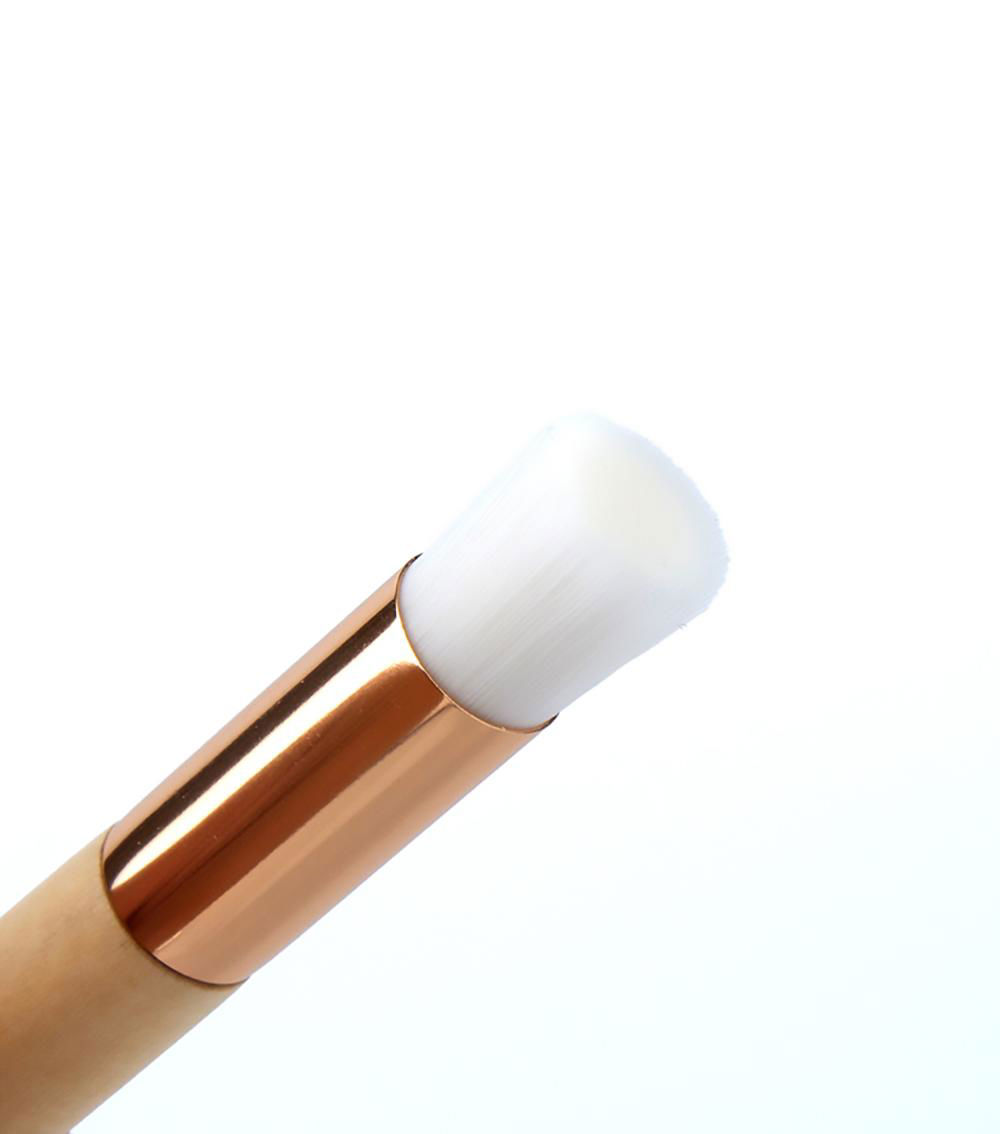Small Facial Nose Wash Brush, White & Brown