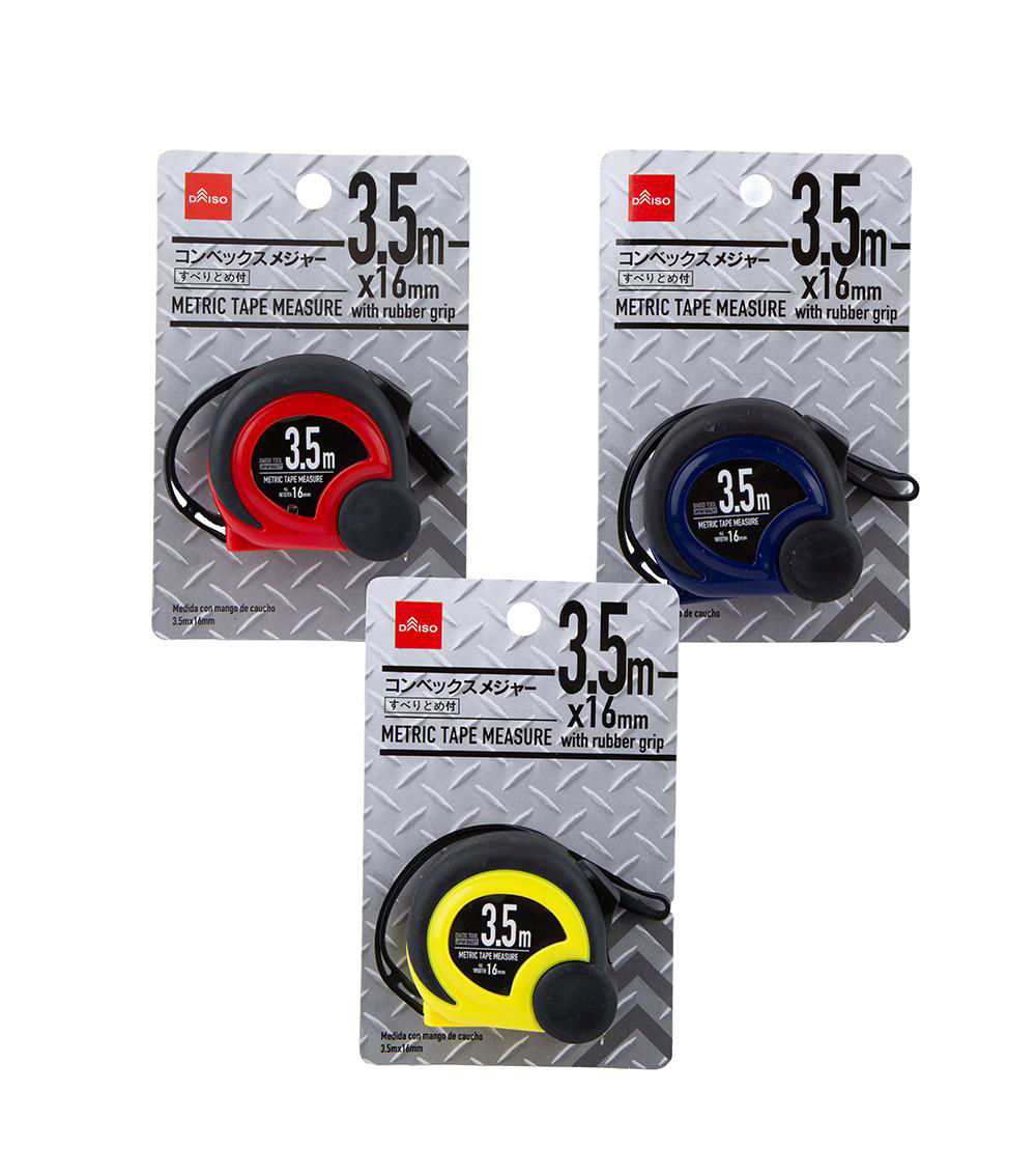 Metric Measuring Tape with Rubber Grip, Assorted