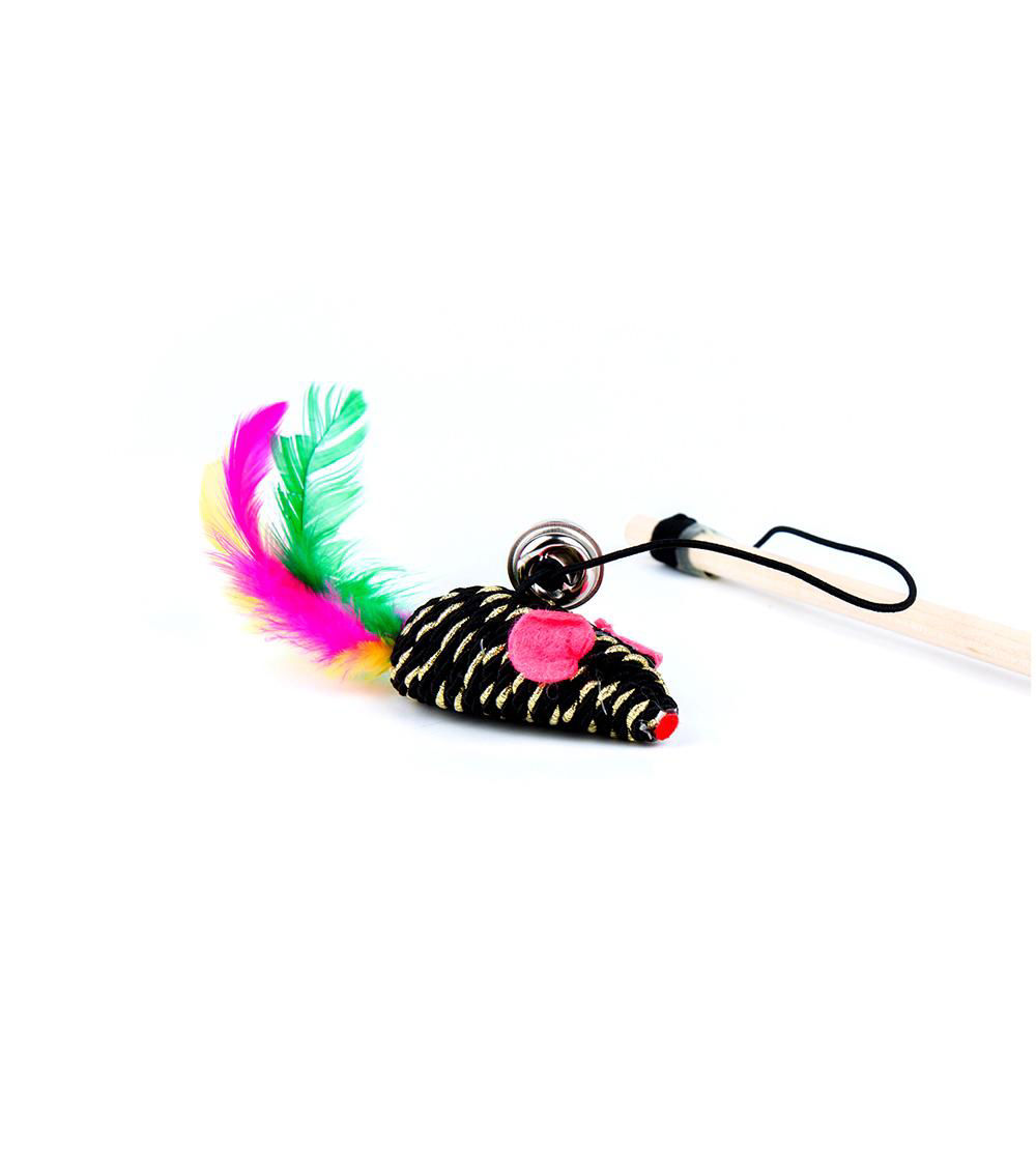 Cat toy with mouse and bell