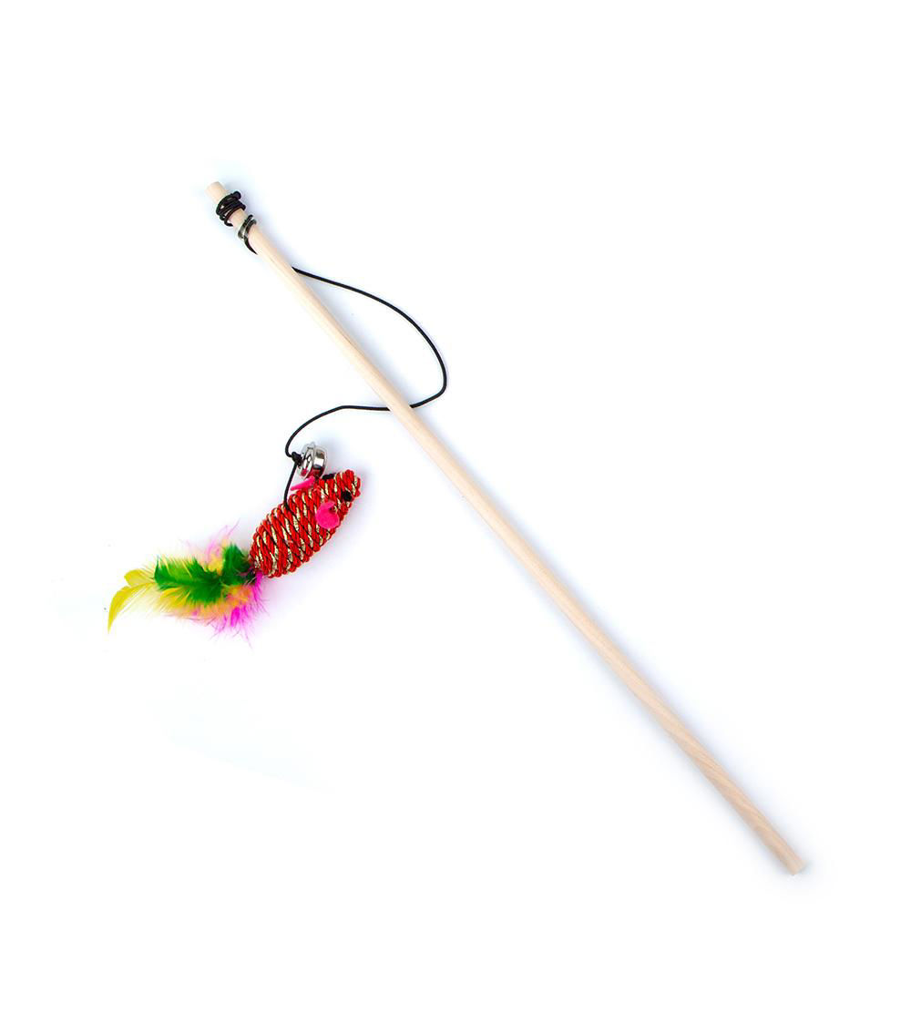 Cat toy with mouse and bell