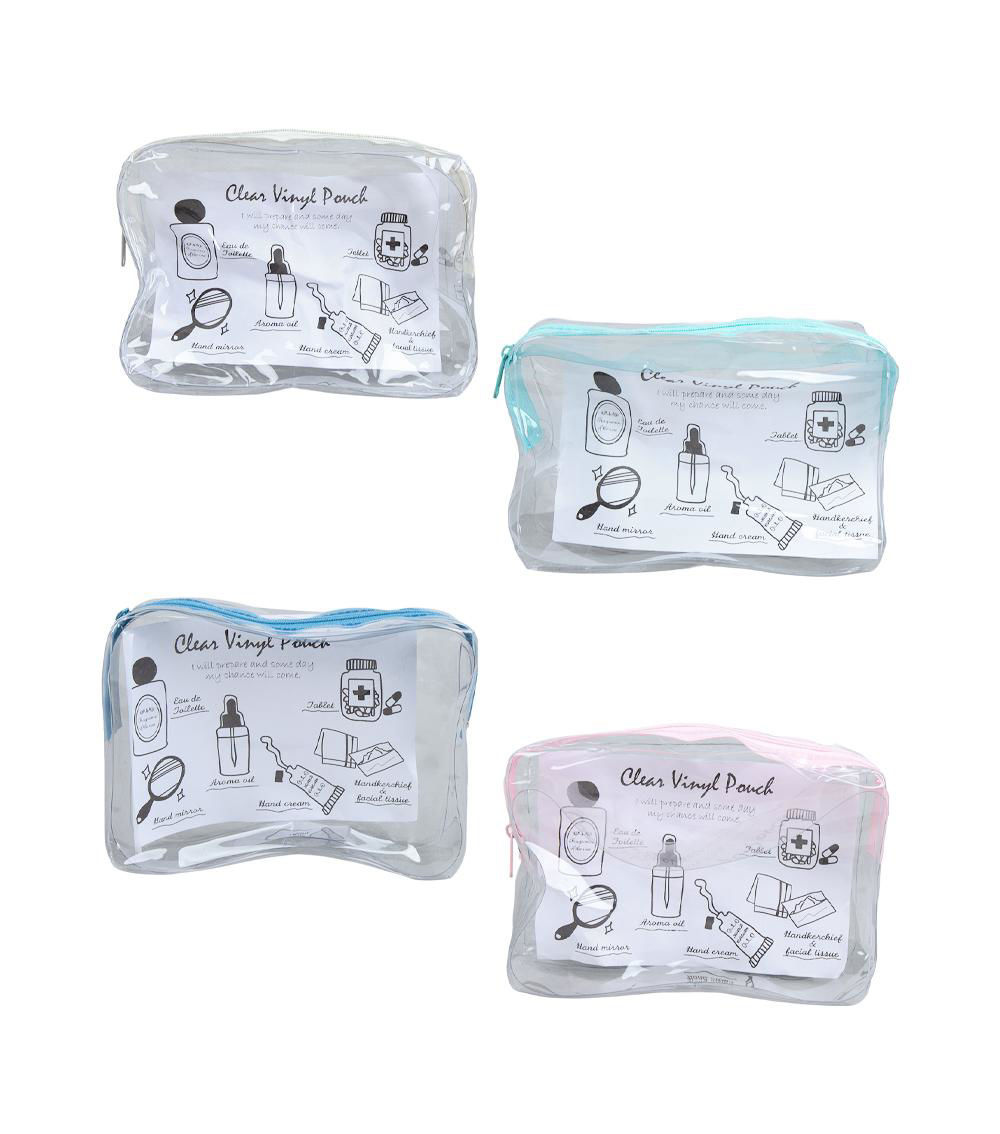 Clear Vinyl Pouch, Assorted (1 pc)