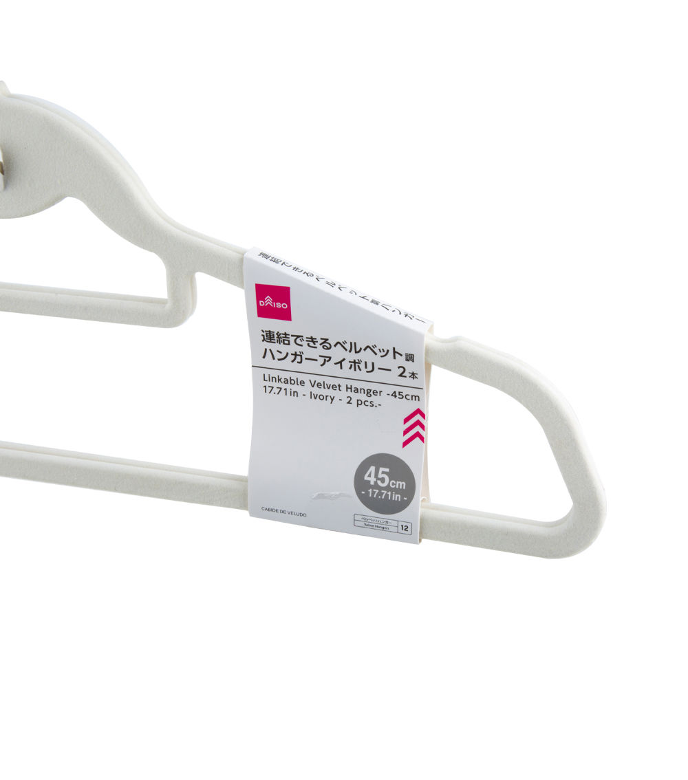 Interlocking Velvet Hangers, Ivory (Set of 2)