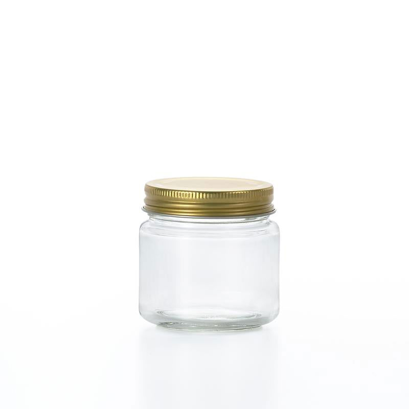 130ml Glass Jar with Metal Screw Cap – Gold