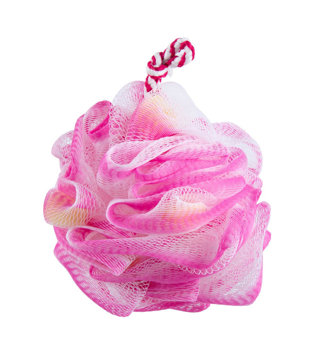 Shower Pouf with Hearts, Assorted (1 pc)