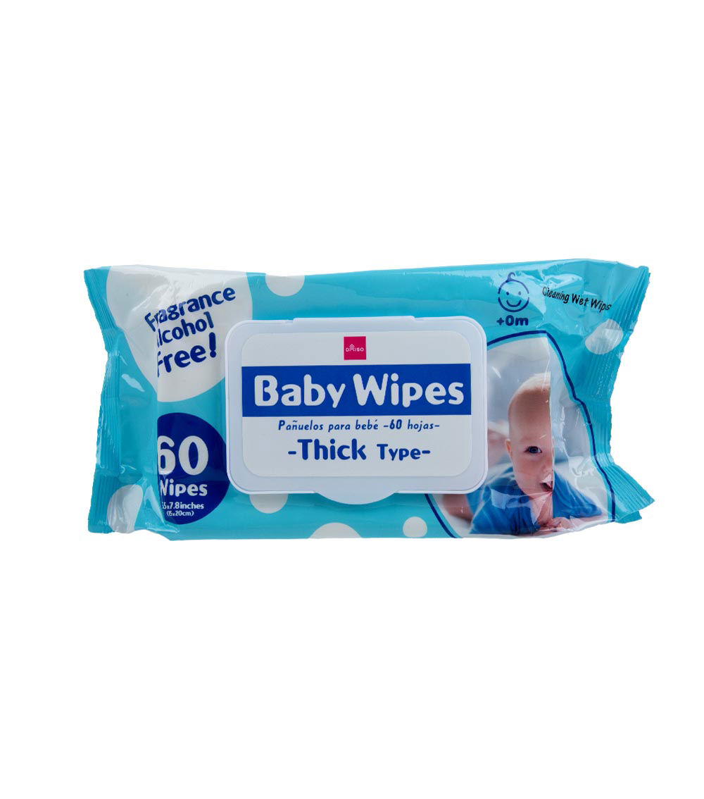Baby Wipes, White (60 Sheets)